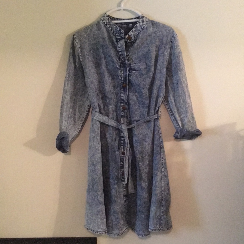 Stonewashed Denim Dress